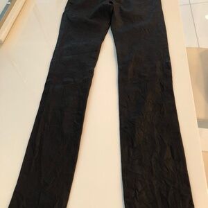 Woman Brown Leather Pants